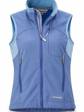 Cloudveil Three pocket vest in Periwinkle/Blue SZ S